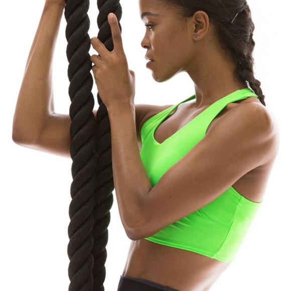 K-DEER Tops - [carbon 38] k-deer lime green sports bra